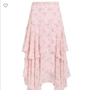 LoveShackFancy Alex Silk Skirt